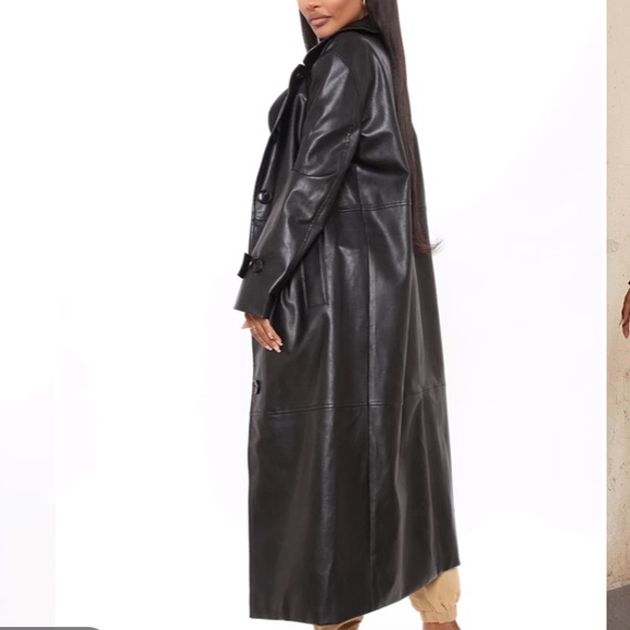 Leather trench coat - Picture 4 of 5